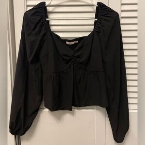 Black flowy going out top/black blouse